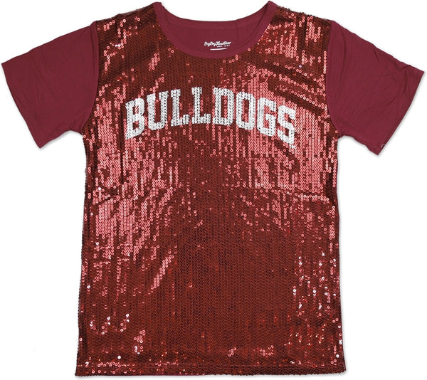 Big Boy Alabama A&M Bulldogs S3 Ladies Sequins Tee [Maroon]