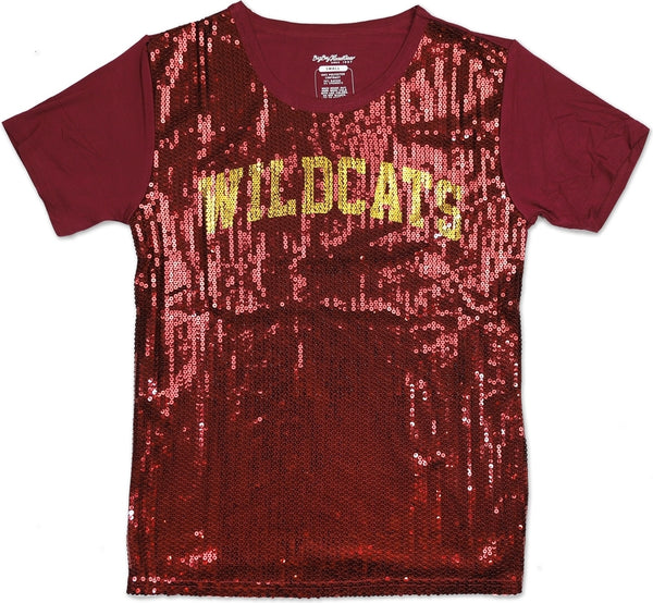 Big Boy Bethune-Cookman Wildcats S3 Ladies Sequins Tee [Maroon]