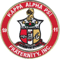 Kappa Alpha Psi Fraternity Inc. Round Cut-Out Iron-On Patch [Red]