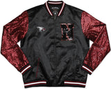 Big Boy North Carolina Central Eagles Ladies Sequins Satin Jacket [Black]