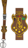 Iota Phi Theta PVC Shield Break-Away Lanyard Keychain [Brown]