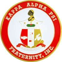 Kappa Alpha Psi 3D Shield Round Car Badge Emblem [Red]