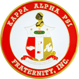 Kappa Alpha Psi 3D Shield Round Car Badge Emblem [Red]
