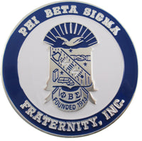 Phi Beta Sigma 3D Shield Round Car Badge Emblem [Blue]