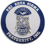 Phi Beta Sigma 3D Shield Round Car Badge Emblem [Blue]
