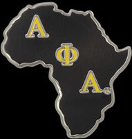 Alpha Phi Alpha Africa Shaped Lapel Pin [Silver]