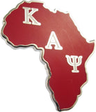 Kappa Alpha Psi Africa Shaped Lapel Pin [Silver]