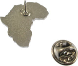 Kappa Alpha Psi Africa Shaped Lapel Pin [Silver]