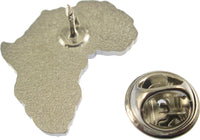 Phi Beta Sigma Africa Shaped Lapel Pin [Silver]