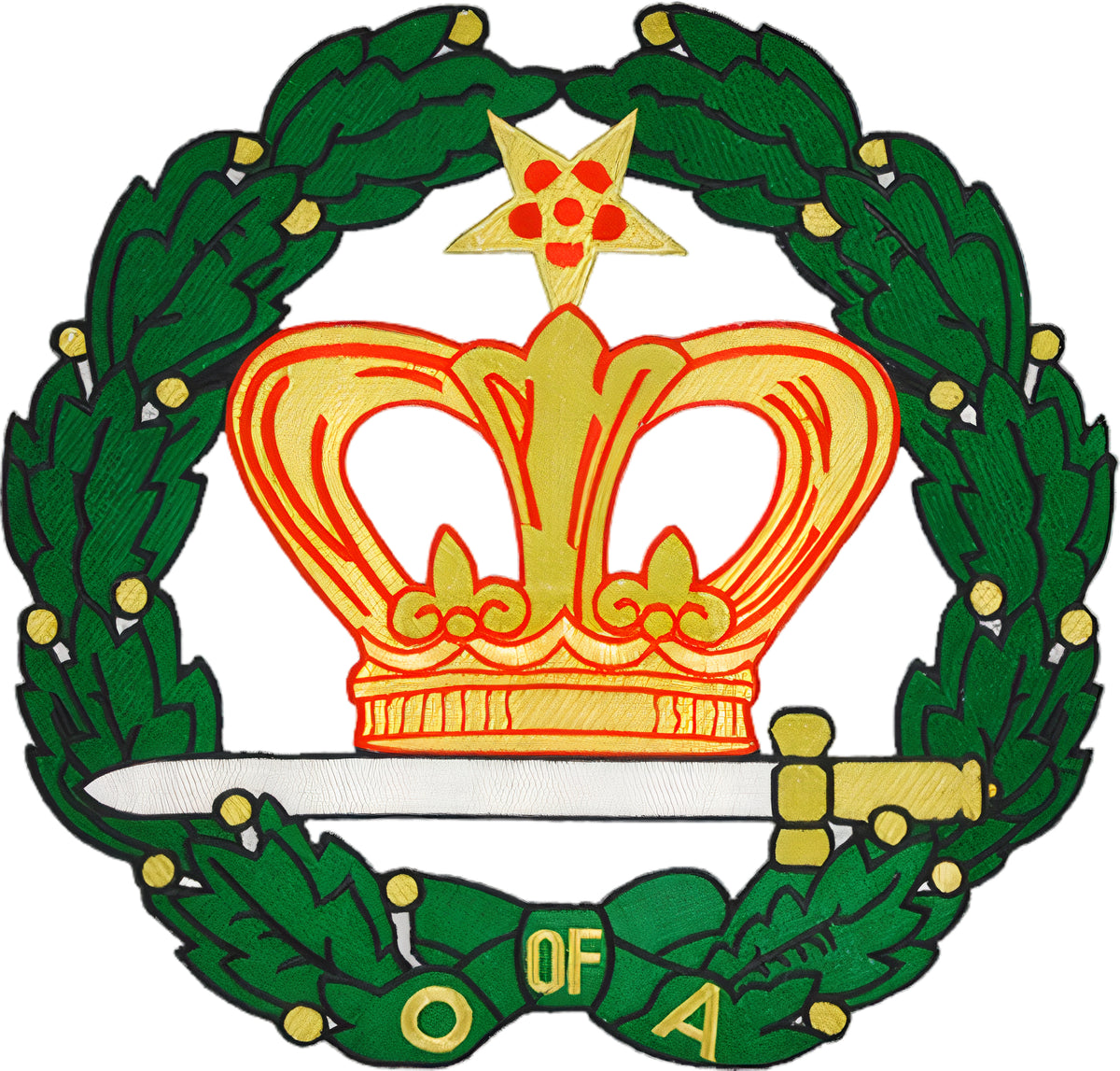 Order of the Amaranth Symbol Wreath Cut-Out Iron-On Patch [Green] – TCEShop