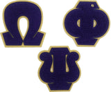Omega Psi Phi Chenille Sew-On Patch Set [Purple]