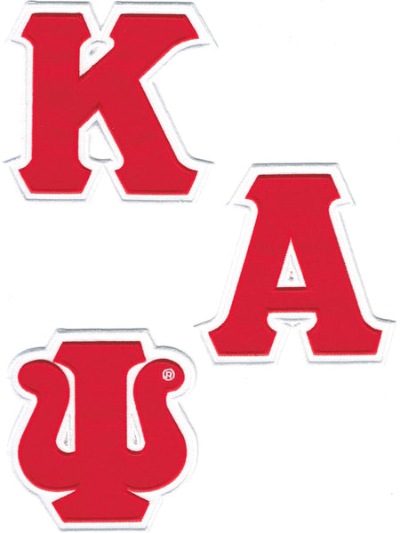 Kappa Alpha Psi Twill Letter Iron-On Patch Set [Red]