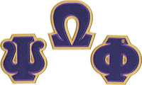 Omega Psi Phi Twill Letter Iron-On Patch Set [Purple]