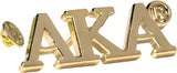 Alpha Kappa Alpha Classic 3-Letter Lapel Pin [Gold]