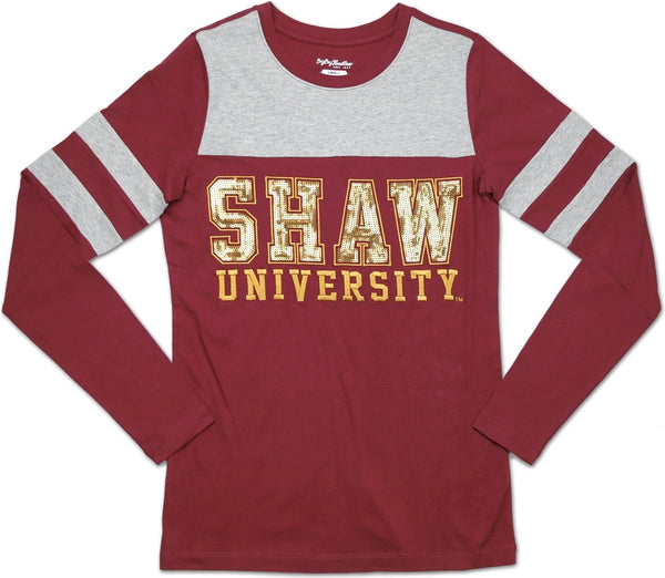 Big Boy Shaw Bears Ladies Long Sleeve Tee [Maroon]