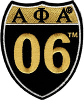 Alpha Phi Alpha 06 Shield Sign Iron-On Patch [Black]