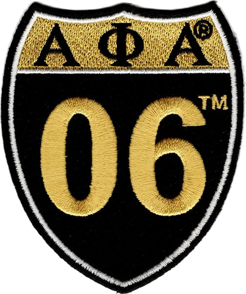 Alpha Phi Alpha 06 Shield Sign Iron-On Patch [Black]