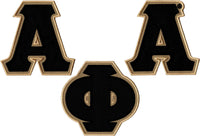 Alpha Phi Alpha Twill Letter Iron-On Patch Set [Black]
