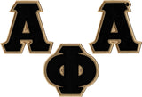 Alpha Phi Alpha Twill Letter Iron-On Patch Set [Black]
