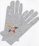 Eastern Star Ritual Gloves Rhinestone Heat Transfer [Silver]