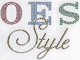 Eastern Star Style Rhinestone Heat Transfer [Multi-Colored]