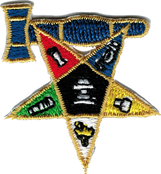 Eastern Star Past Matron Emblem Iron-On Patch [Multi-Colored]