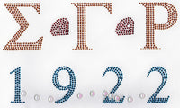 Sigma Gamma Rho Year 1922 Rhinestone Heat Transfer [Multi-Colored]