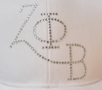 Zeta Phi Beta Small Fun Letters Rhinestone Heat Transfer [Silver]