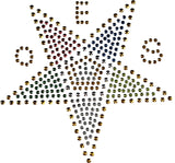 Order of the Eastern Star Pedestal Down Studstone Heat Transfer [Multi-Colored]