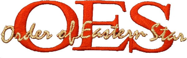Order Of Eastern Star Signature Iron-On Patch [Red]