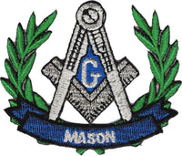 Mason Wreath Iron-On Patch [Silver]