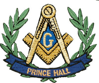 Prince Hall Mason Wreath Iron-On Patch [Gold]