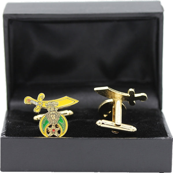 Shriner Shield Cuff Links [Gold]