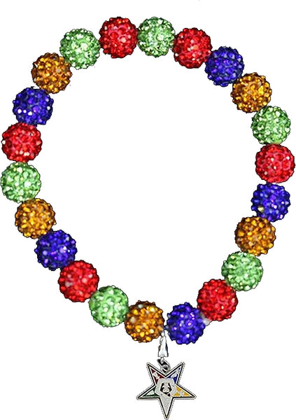Order Of The Eastern Star Stone Bead Bracelet [Multi-Colored]