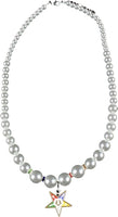 Order Of The Eastern Star Pearl Necklace [White]