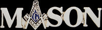 Mason Letter With Logo A Lapel Pin [Silver]