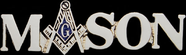 Mason Letter With Logo A Lapel Pin [Silver]