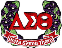Delta Sigma Theta Flower Wreath Iron-On Patch [Red]