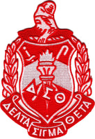 Delta Sigma Theta Crest Emblem Iron-On Patch [Red]