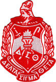 Delta Sigma Theta Crest Emblem Iron-On Patch [Red]