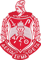 Delta Sigma Theta Crest Emblem Iron-On Patch [Red]