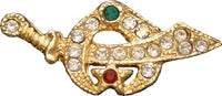 Shriner Lady Stone Sword Lapel Pin [Gold]