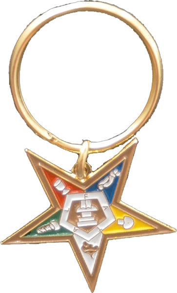 Order Of The Eastern Star Metal Key Chain [Gold]