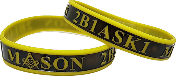 Mason 2-Tone Color Silicone Bracelet [Gold]