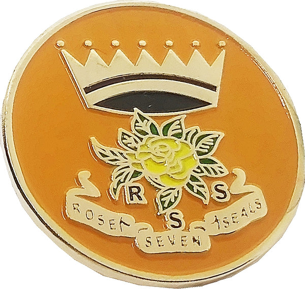 Rose of the Seven Seals Lapel Pin [Gold]