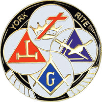 York Rite Lapel Pin [White]