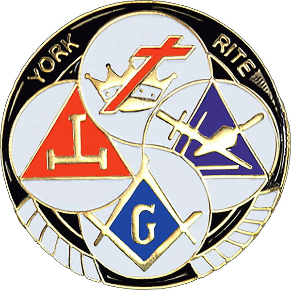 York Rite Lapel Pin [White]