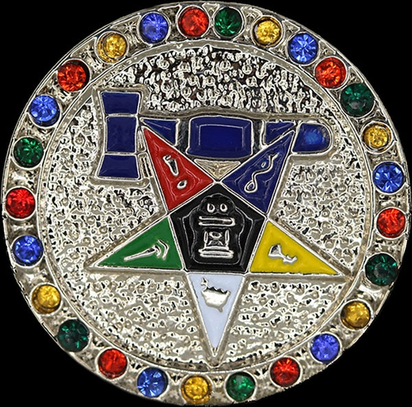 Past Matron Single Snap Button with Crystals [Silver]