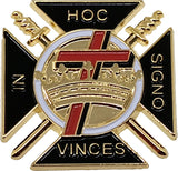 Knights Templar Flat Craft Medallion [Gold]