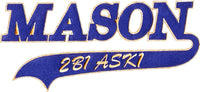 Mason Tail Tackle Twill Iron-On Patch [Blue]